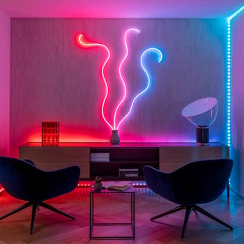 Bold neon décor inspired by Las Vegas